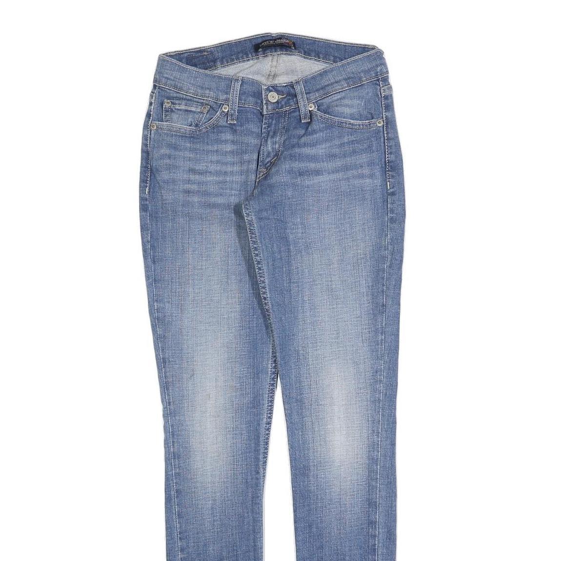 LEVI'S Womens Slim Blue Denim Light Zip Jeans W27 L32 Stretch Cotton Blend