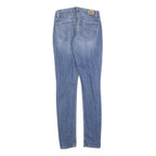 LEVI'S Womens Slim Blue Denim Light Zip Jeans W27 L32 Stretch Cotton Blend