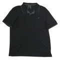 CALVIN KLEIN Mens Black Short Sleeve Plain XL Polo Shirt Cotton CK Logo
