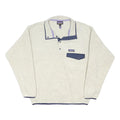 PATAGONIA Synchilla Mens Cream & Navy Plain Pullover Basic Knit M Outdoor Jumper
