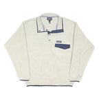 PATAGONIA Synchilla Mens Cream & Navy Plain Pullover Basic Knit M Outdoor Jumper