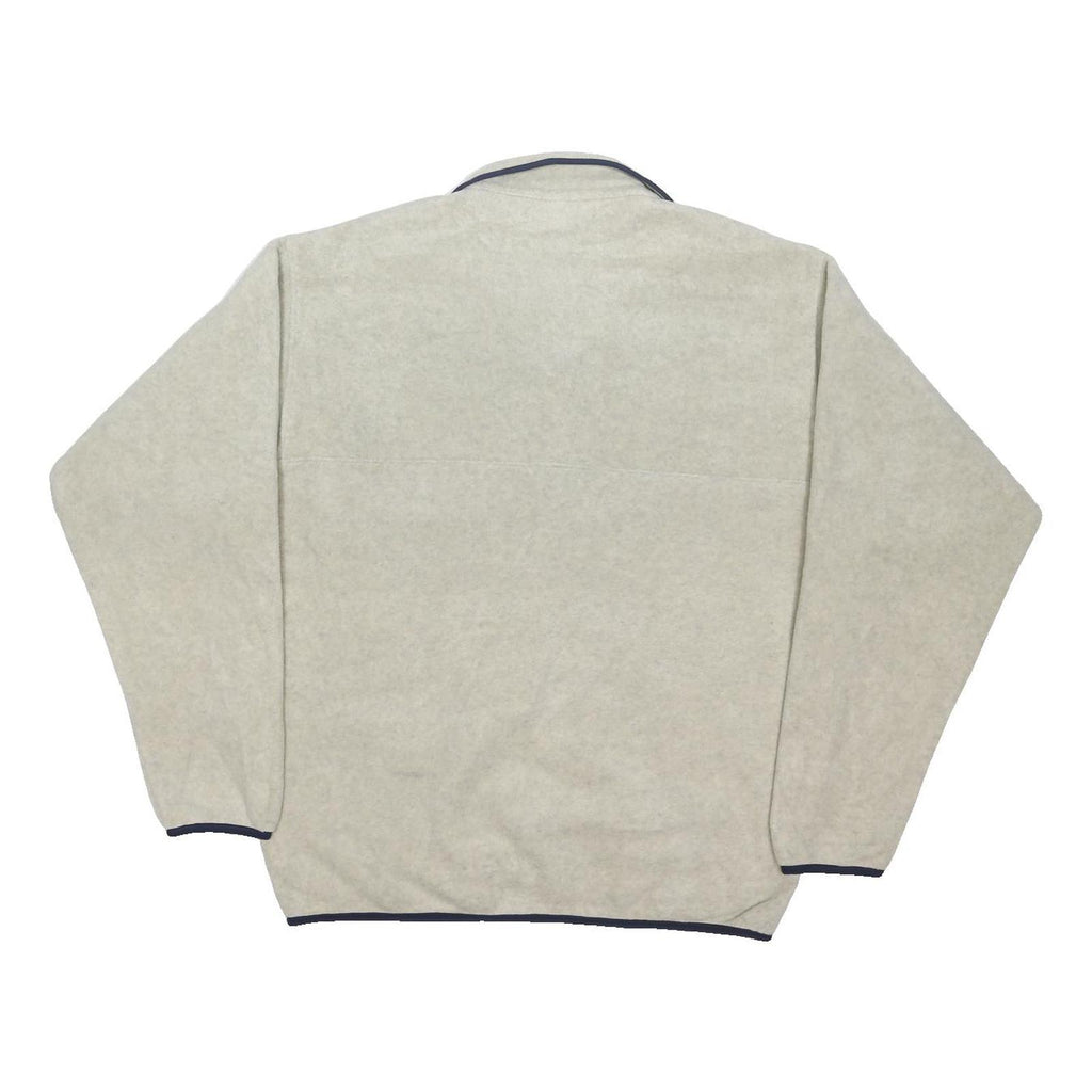 PATAGONIA Synchilla Mens Cream & Navy Plain Pullover Basic Knit M Outdoor Jumper