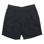 DOCKERS Mens Black Casual Shorts L W36 Classic Fit Polyester Button Closure