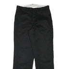 LEVI'S Mens Black Regular Fit Straight Trousers W30 L29 Cotton Blend Zip