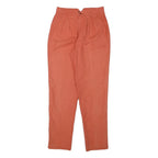 MARIES Womens Linen Blend Slim Coral Trousers W26 L28 Stylish Zip Closure