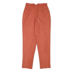 MARIES Womens Linen Blend Slim Coral Trousers W26 L28 Stylish Zip Closure