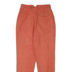 MARIES Womens Linen Blend Slim Coral Trousers W26 L28 Stylish Zip Closure