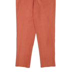 MARIES Womens Linen Blend Slim Coral Trousers W26 L28 Stylish Zip Closure