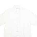 ANGELO LITRICO Mens White Cotton Blend Shirt M Short Sleeve Casual Summer