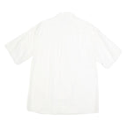 ANGELO LITRICO Mens White Cotton Blend Shirt M Short Sleeve Casual Summer