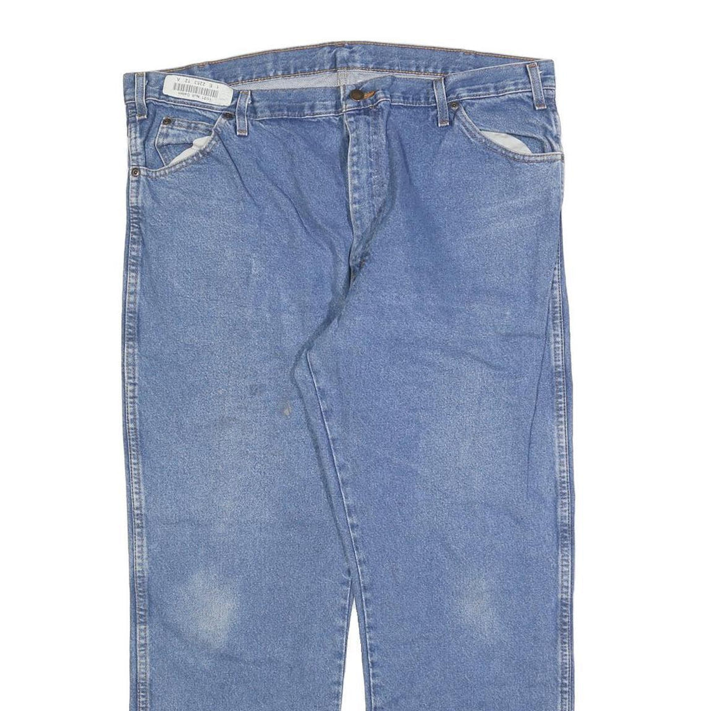 DICKIES Mens Relaxed Blue Denim Jeans W40 L30 Classic Cotton Blend Zip Pockets