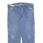 DICKIES Mens Relaxed Blue Denim Jeans W40 L30 Classic Cotton Blend Zip Pockets