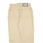 CERRUTI Womens Cotton Blend Beige Regular Fit Straight Leg Trousers W30 L26