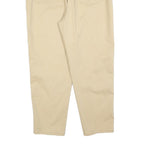 CERRUTI Womens Cotton Blend Beige Regular Fit Straight Leg Trousers W30 L26