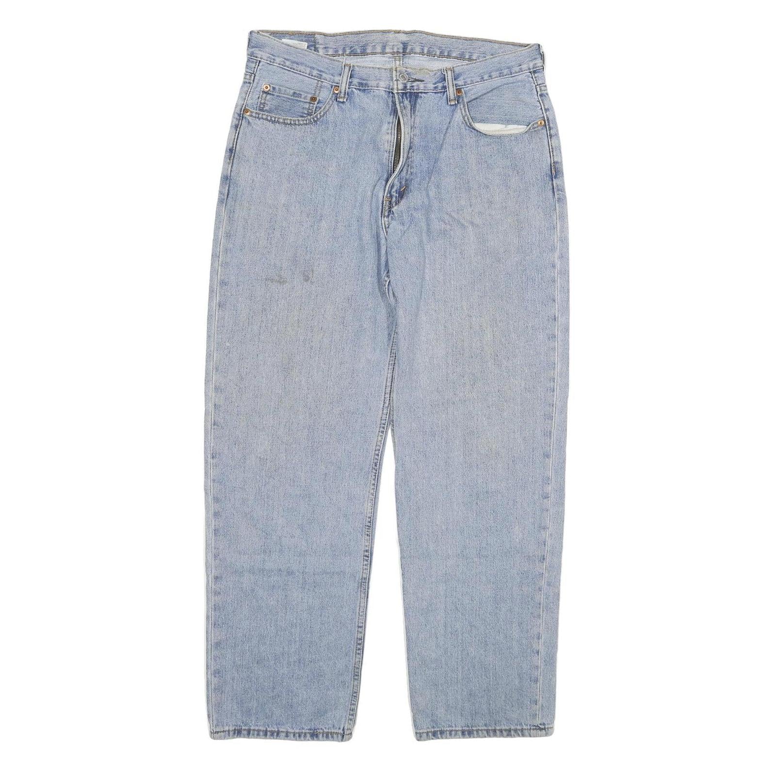 LEVI'S 550 Mens Jeans Blue Regular Tapered Denim Light W36 L32 Casual Vintage