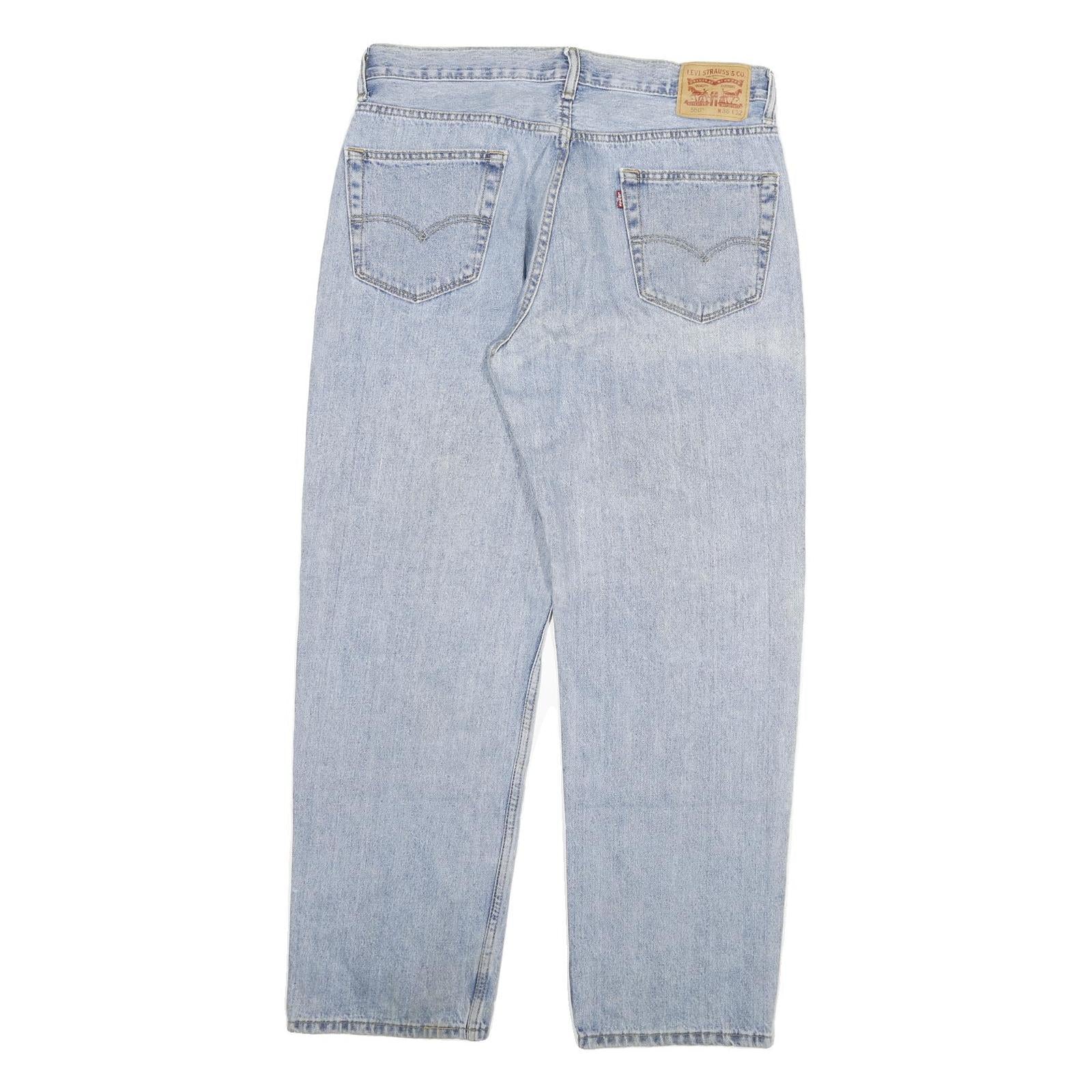 LEVI'S 550 Mens Jeans Blue Regular Tapered Denim Light W36 L32 Casual Vintage