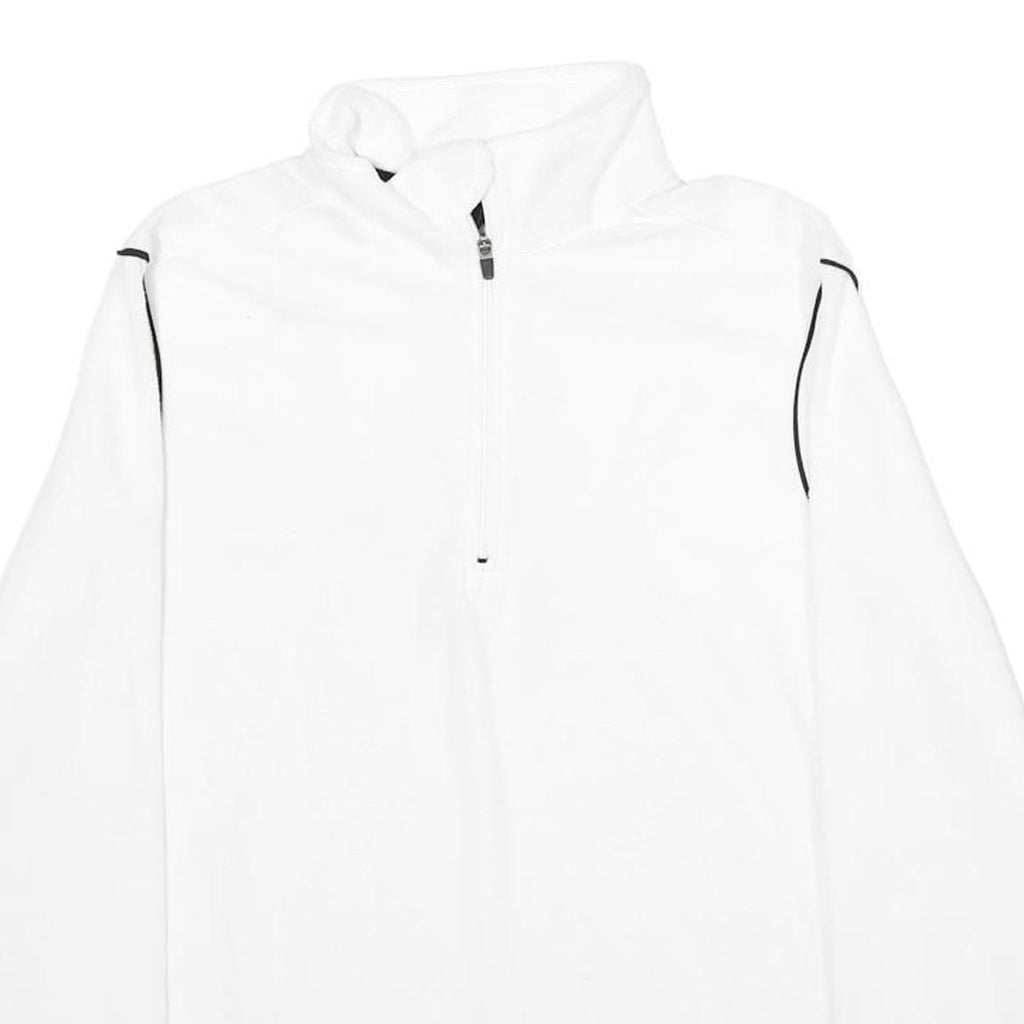 Womens White Plain Pullover Jumper Crew Neck Basic Knit S Polyester Comfortable