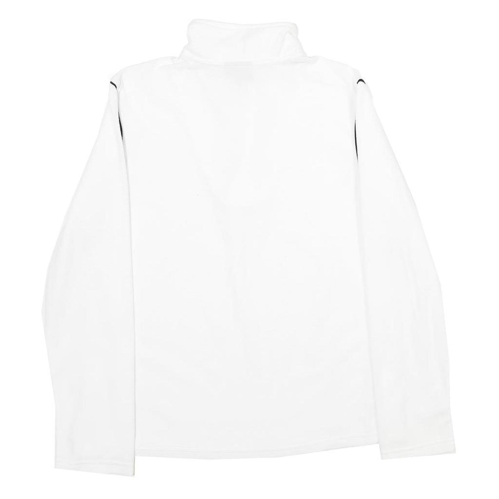 Womens White Plain Pullover Jumper Crew Neck Basic Knit S Polyester Comfortable
