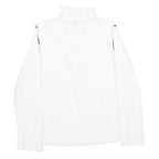 Womens White Plain Pullover Jumper Crew Neck Basic Knit S Polyester Comfortable