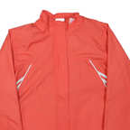 ADIDAS Womens Red Lightweight Sports Jacket L Polyester Plain Zip Activewear