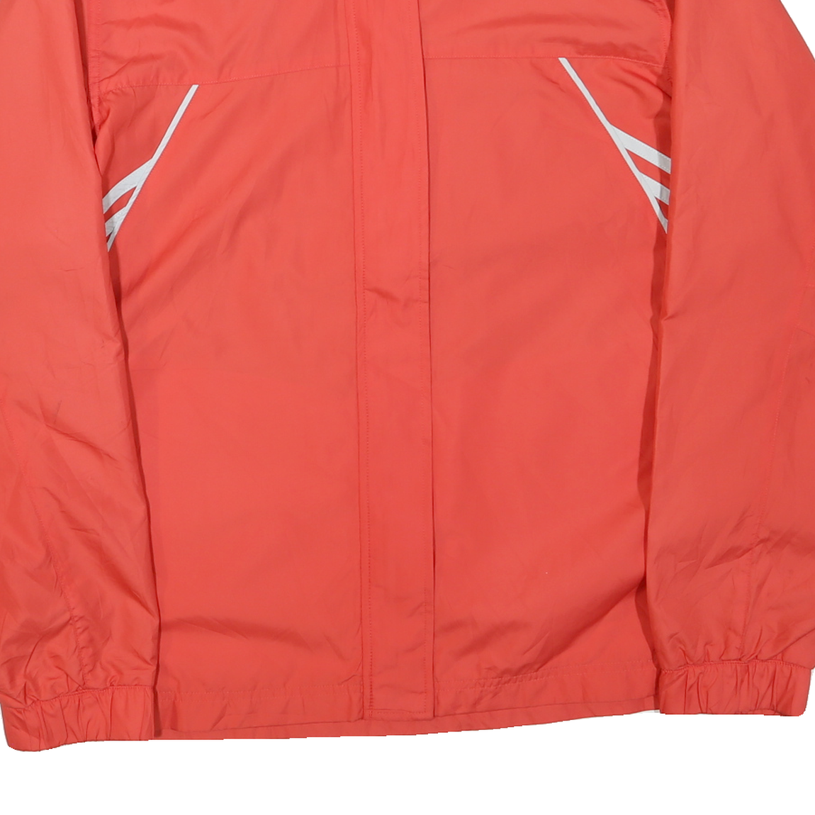 ADIDAS Womens Red Lightweight Sports Jacket L Polyester Plain Zip Activewear