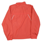 ADIDAS Womens Red Lightweight Sports Jacket L Polyester Plain Zip Activewear