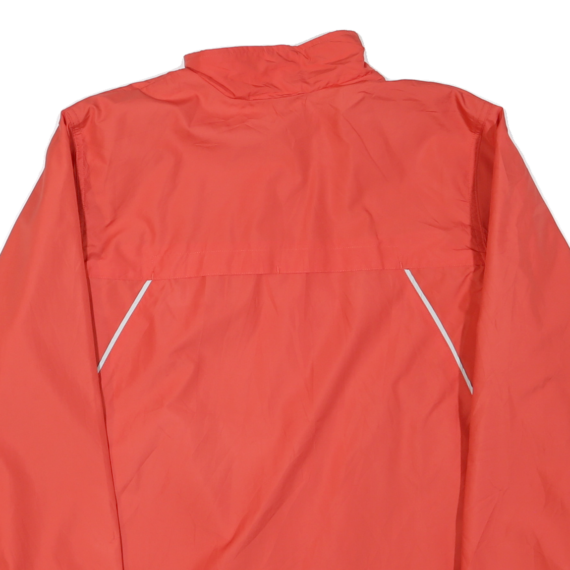 ADIDAS Womens Red Lightweight Sports Jacket L Polyester Plain Zip Activewear