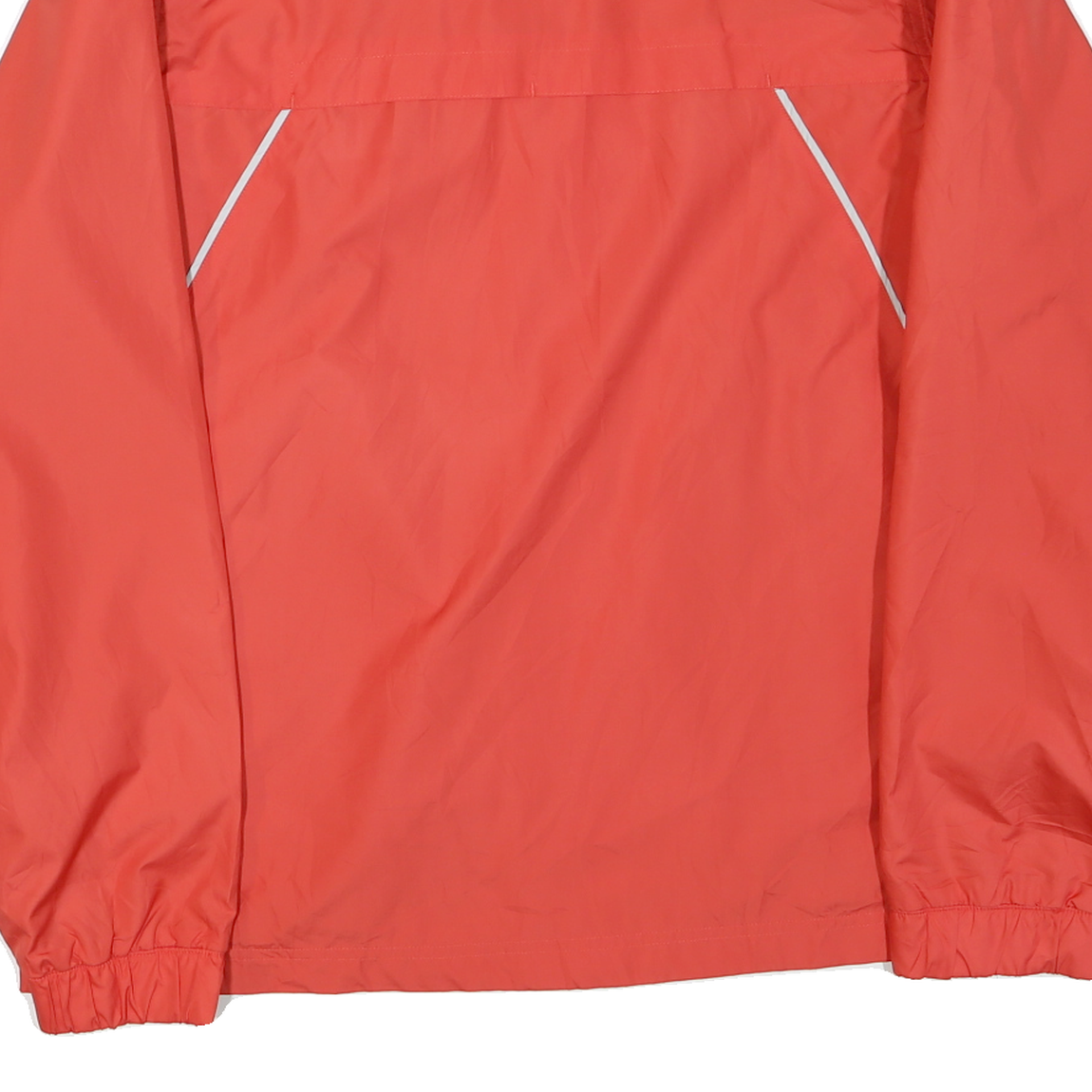 ADIDAS Womens Red Lightweight Sports Jacket L Polyester Plain Zip Activewear