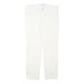 WEEKEND MAX MARA Womens Cotton Blend White Slim Tapered Trousers W32 L27 Stylish