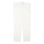 WEEKEND MAX MARA Womens Cotton Blend White Slim Tapered Trousers W32 L27 Stylish
