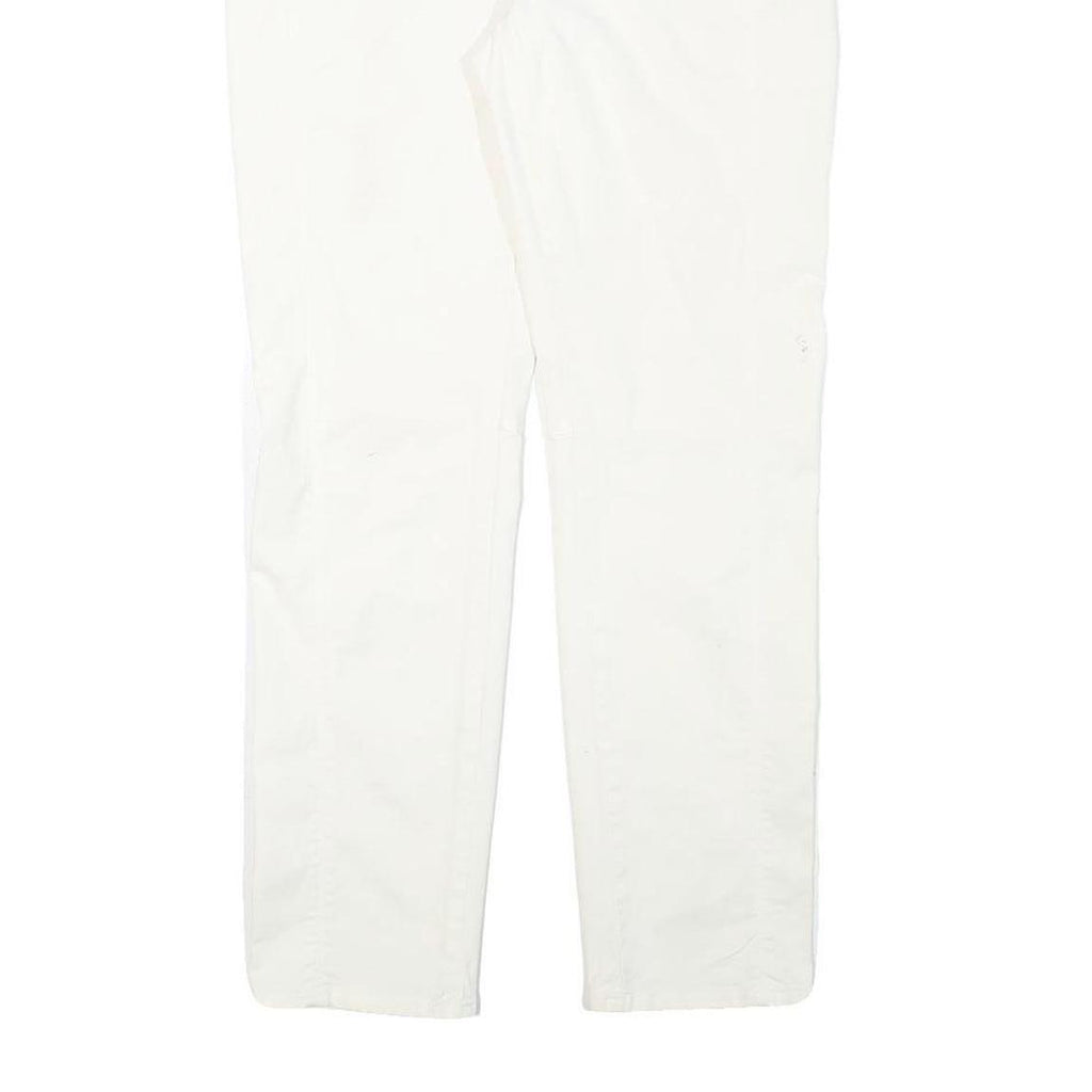 WEEKEND MAX MARA Womens Cotton Blend White Slim Tapered Trousers W32 L27 Stylish