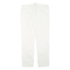 WEEKEND MAX MARA Womens Cotton Blend White Slim Tapered Trousers W32 L27 Stylish