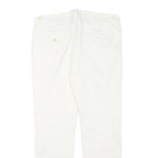 WEEKEND MAX MARA Womens Cotton Blend White Slim Tapered Trousers W32 L27 Stylish