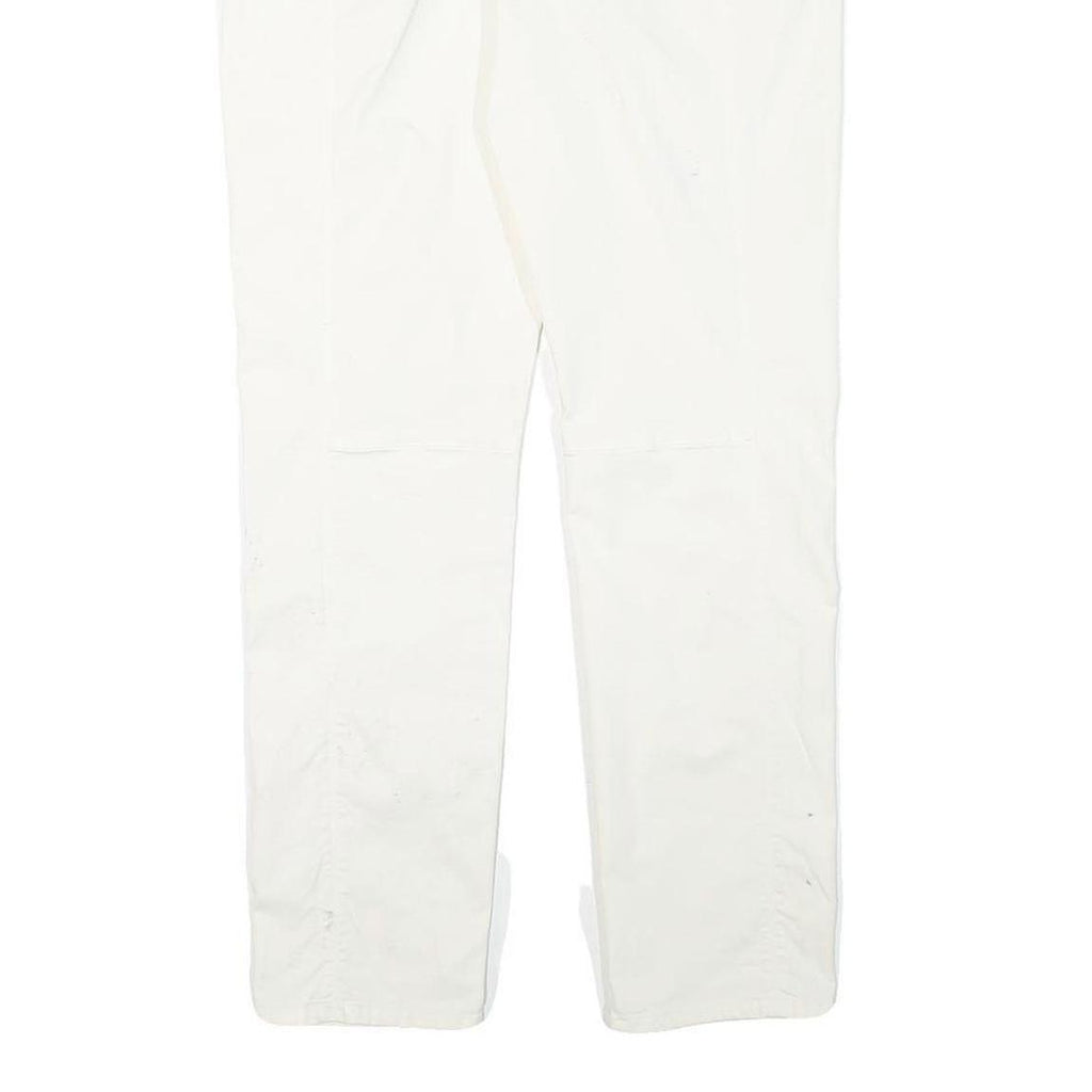WEEKEND MAX MARA Womens Cotton Blend White Slim Tapered Trousers W32 L27 Stylish