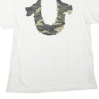 TRUE RELIGION Mens White Camouflage Horseshoe Graphic T-Shirt XL Short Sleeve