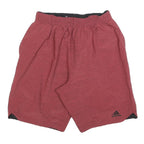 ADIDAS Mens Red Casual Shorts M W28 Polyester Athletic Gym Wear