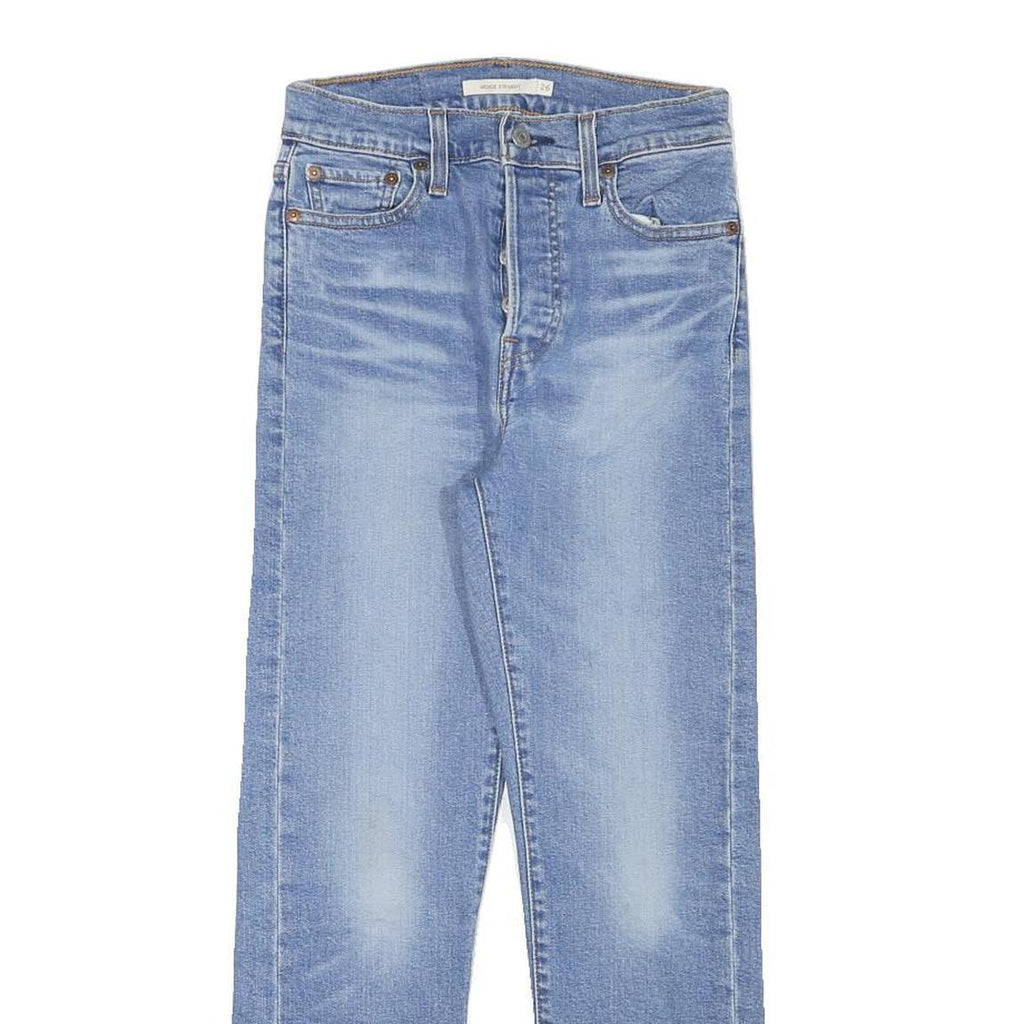 LEVI'S Womens Regular Blue Denim Medium Fit Jeans W24 L25 Classic Cotton Blend