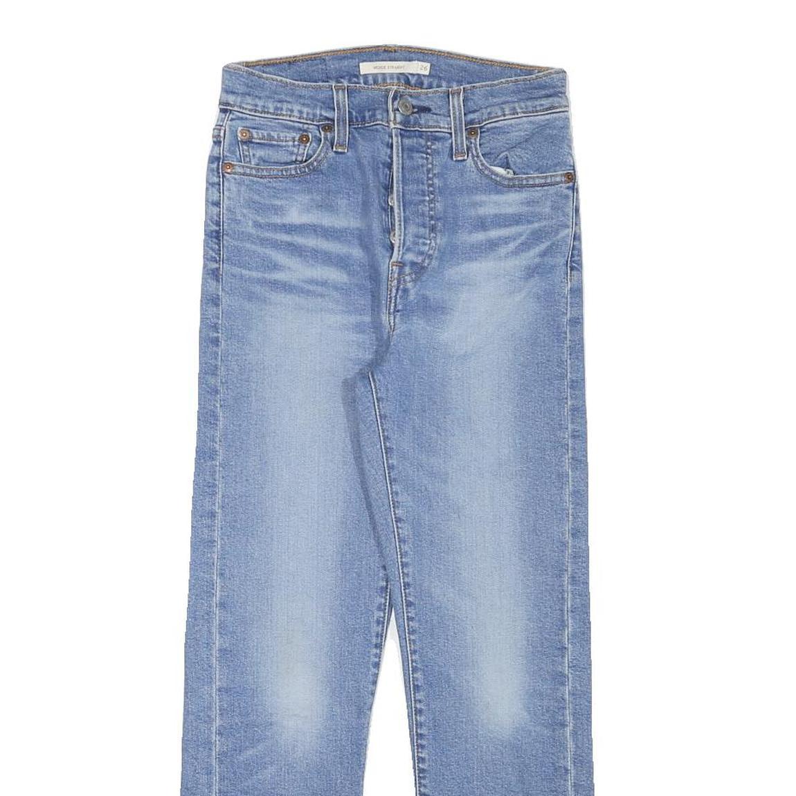 LEVI'S Womens Regular Blue Denim Medium Fit Jeans W24 L25 Classic Cotton Blend