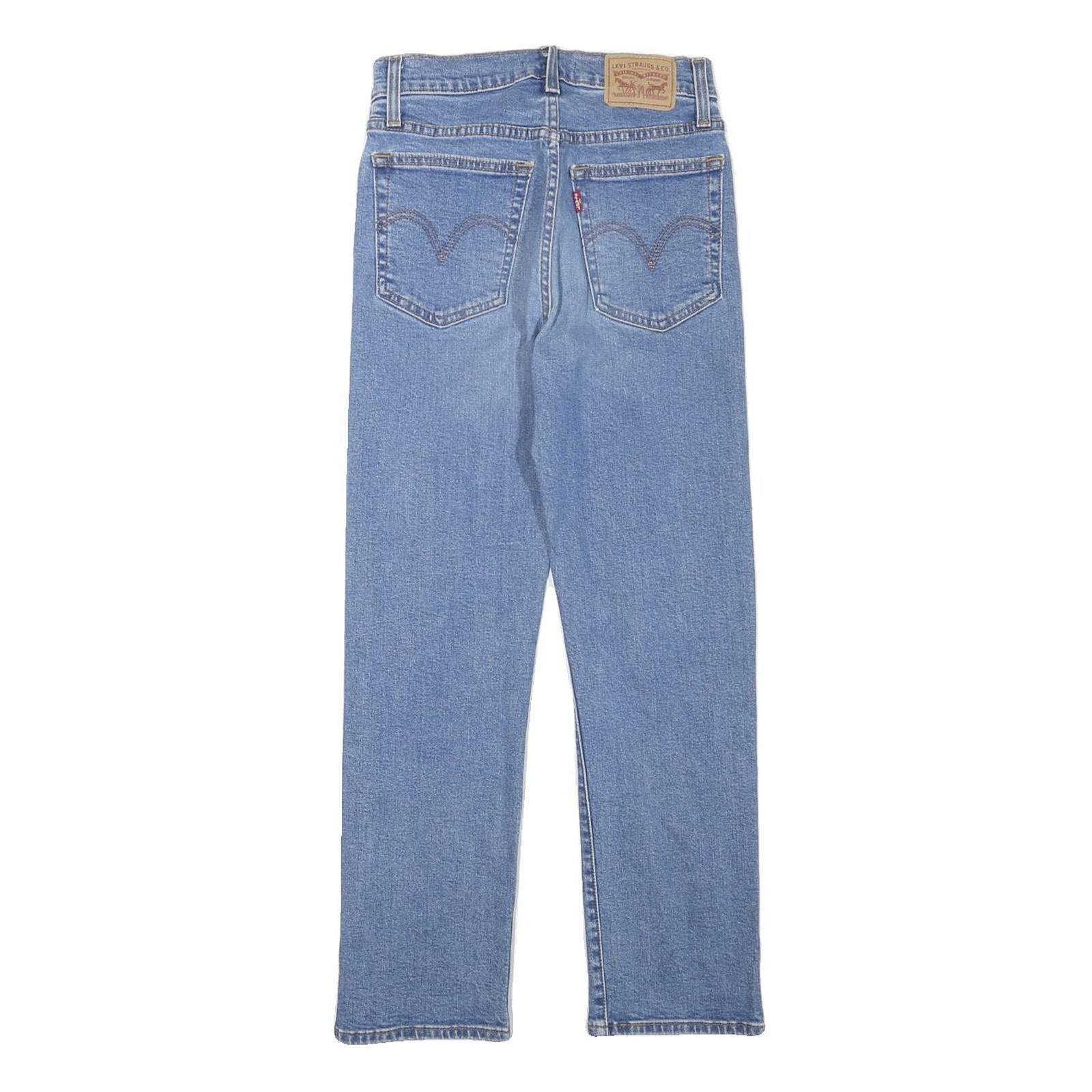 LEVI'S Womens Regular Blue Denim Medium Fit Jeans W24 L25 Classic Cotton Blend