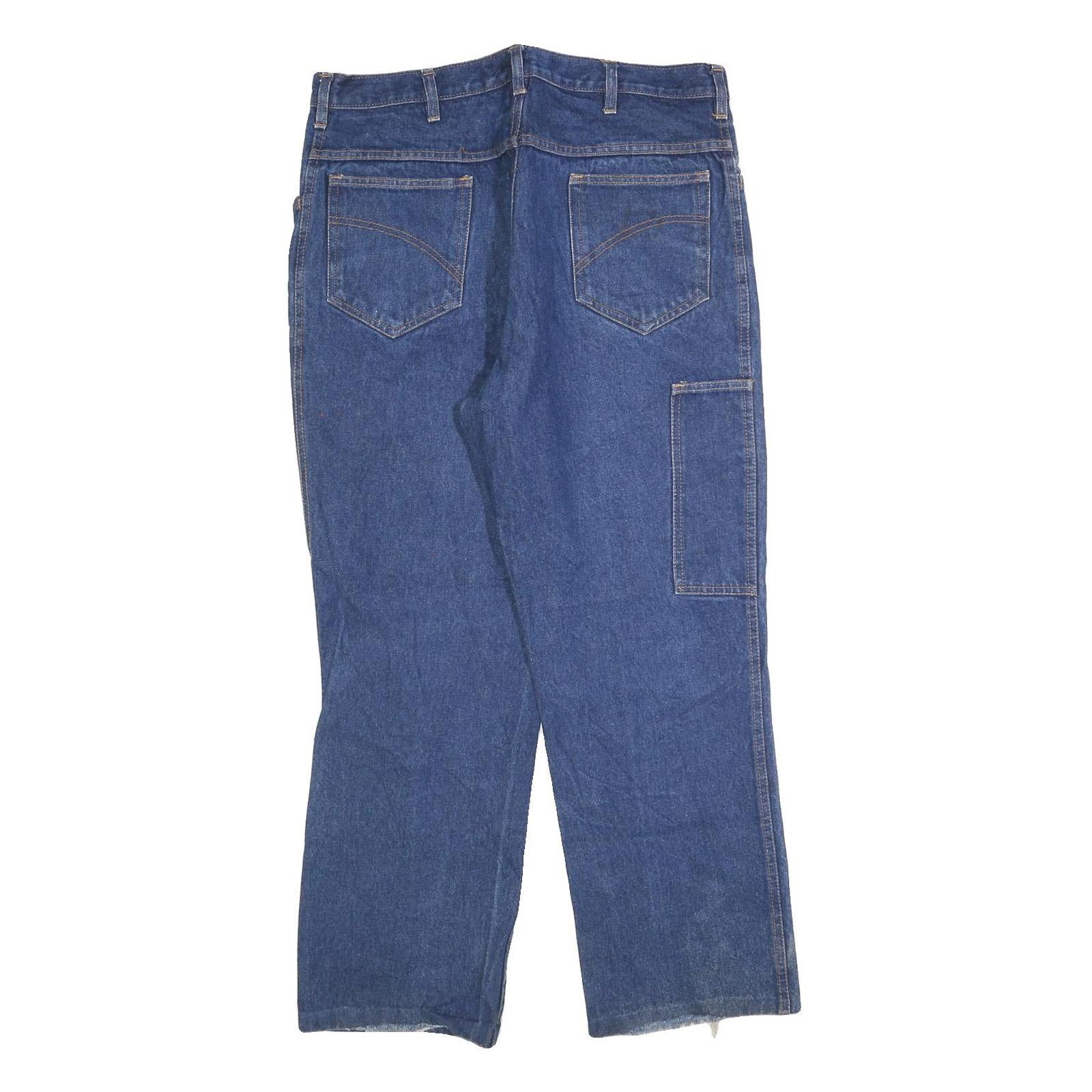 DICKIES Mens Jeans Blue Regular Straight Denim Medium W34 L30 Workwear