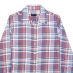 GANT Womens Red & Blue Check Shirt UK 12 Classic Cotton Blend Button Up