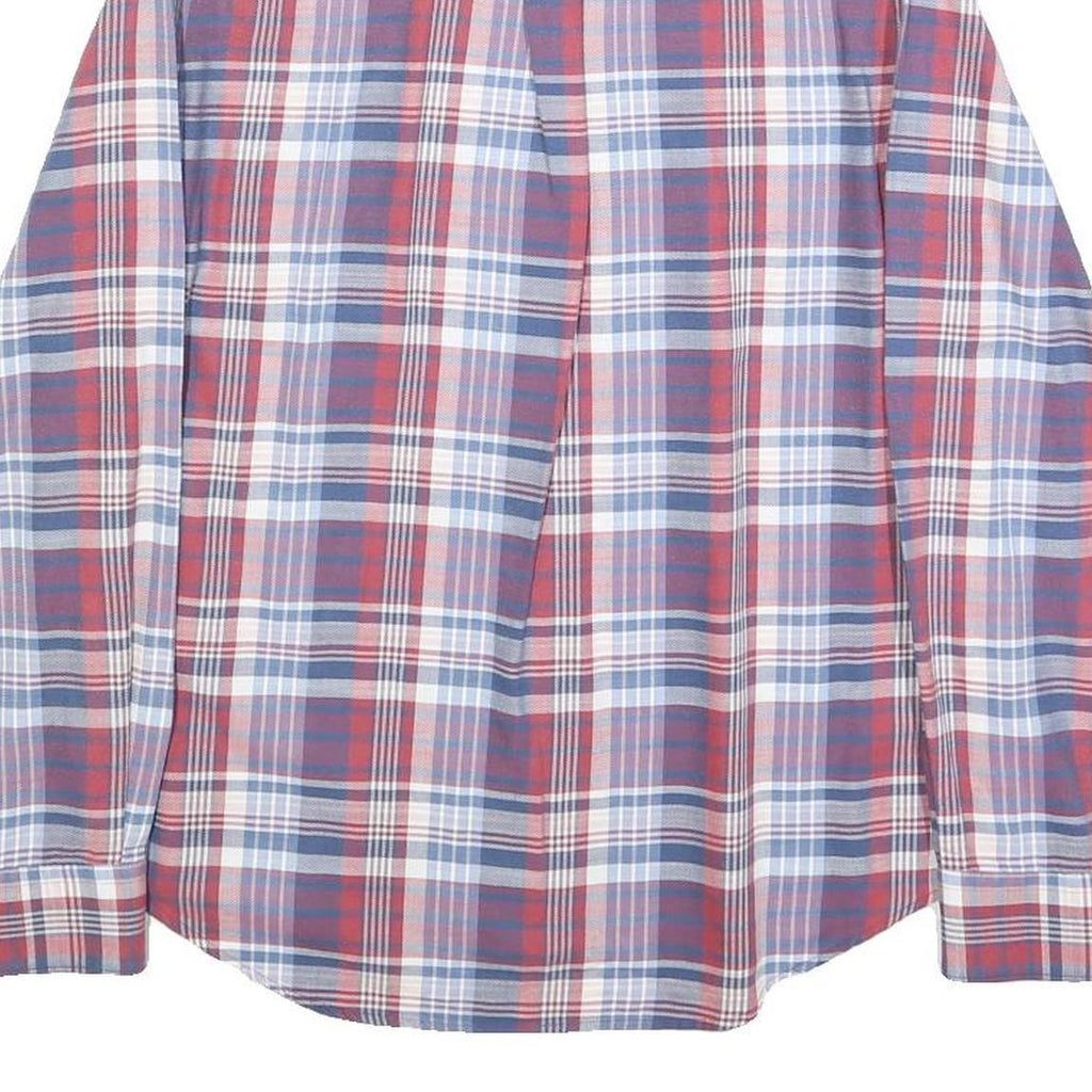 GANT Womens Red & Blue Check Shirt UK 12 Classic Cotton Blend Button Up