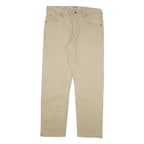 WRANGLER Mens Jeans Beige Cotton Blend Regular Straight Zip W36 L31 Authentic