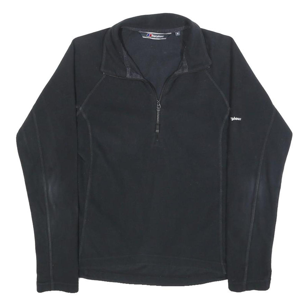 BERGHAUS Womens Black Plain Polyester Pullover Crew Neck Jumper S Outdoor