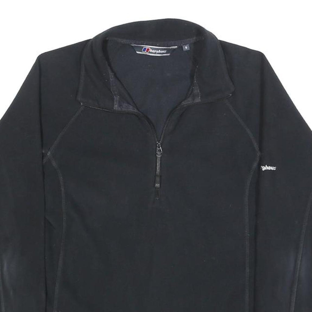 BERGHAUS Womens Black Plain Polyester Pullover Crew Neck Jumper S Outdoor