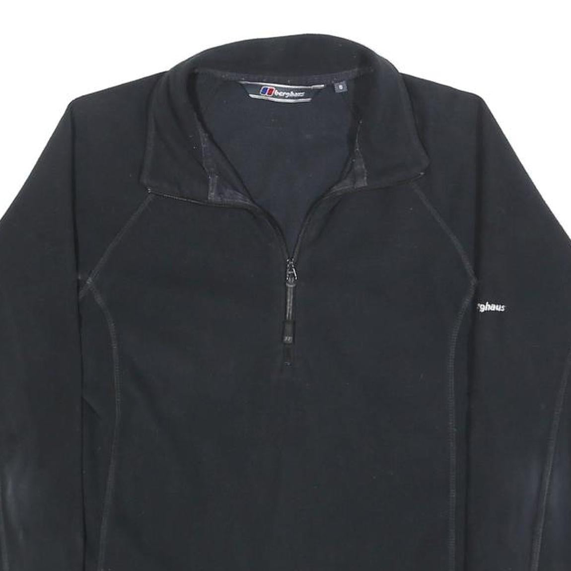 BERGHAUS Womens Black Plain Polyester Pullover Crew Neck Jumper S Outdoor