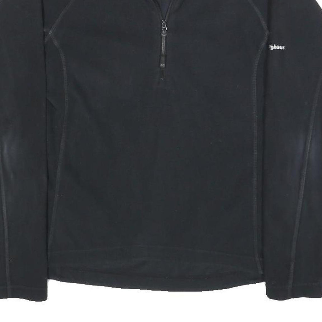 BERGHAUS Womens Black Plain Polyester Pullover Crew Neck Jumper S Outdoor