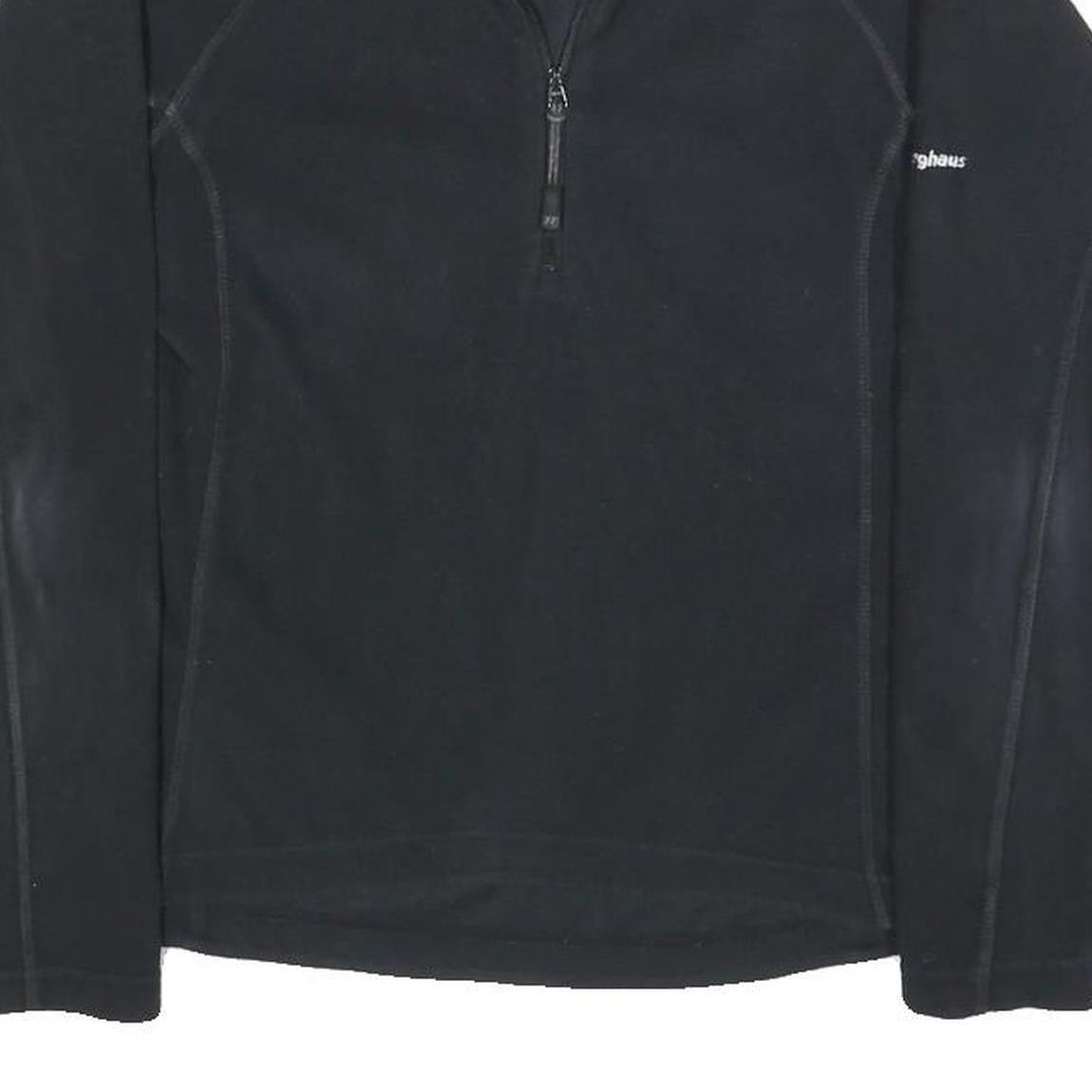 BERGHAUS Womens Black Plain Polyester Pullover Crew Neck Jumper S Outdoor