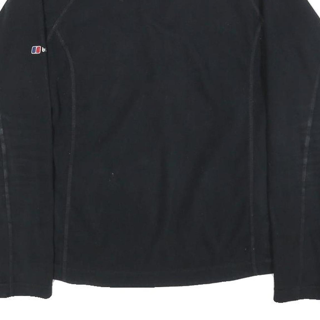 BERGHAUS Womens Black Plain Polyester Pullover Crew Neck Jumper S Outdoor