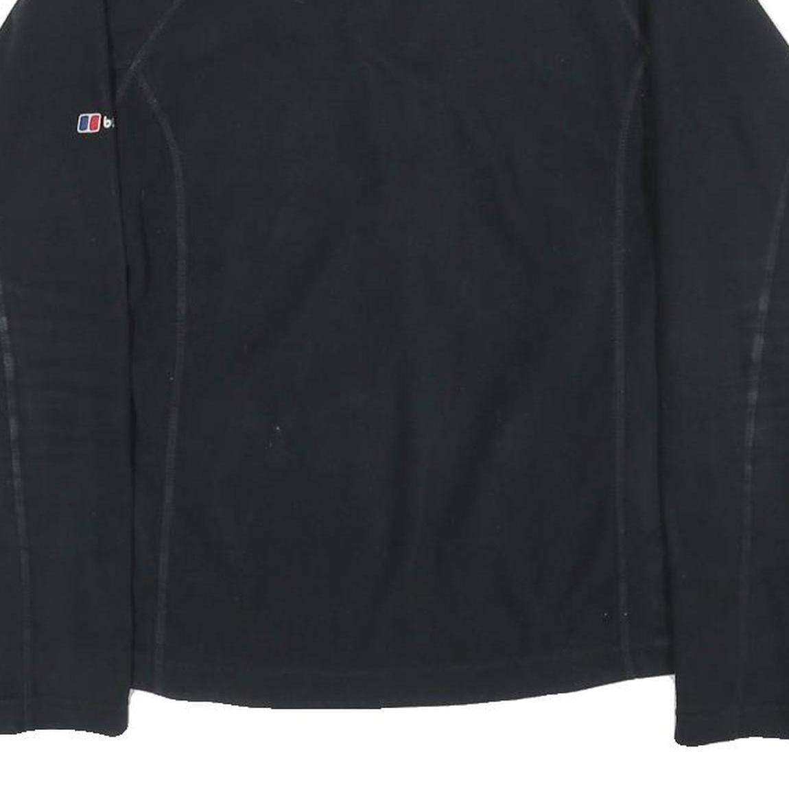 BERGHAUS Womens Black Plain Polyester Pullover Crew Neck Jumper S Outdoor